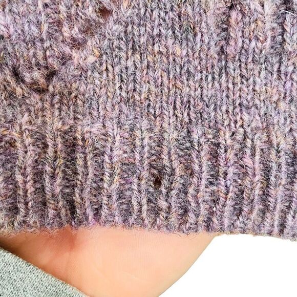 Outback Red Cardigan Womens L Marled Dark Lavender Grandpa VNeck Button Closure - Picture 9 of 14